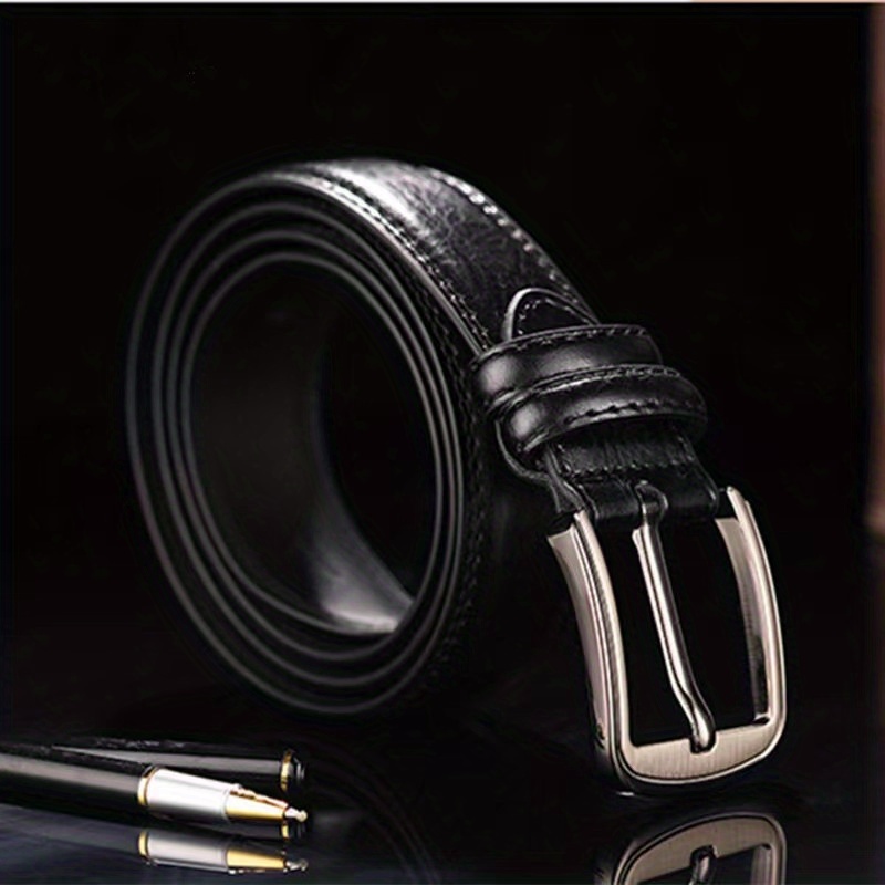 Comprar Cinturón de cuero de doble punta para hombre, cinturón clásico con  agujeros de doble hilera, cinturón Universal ahuecado, pantalones vaqueros, cinturones  para hombre