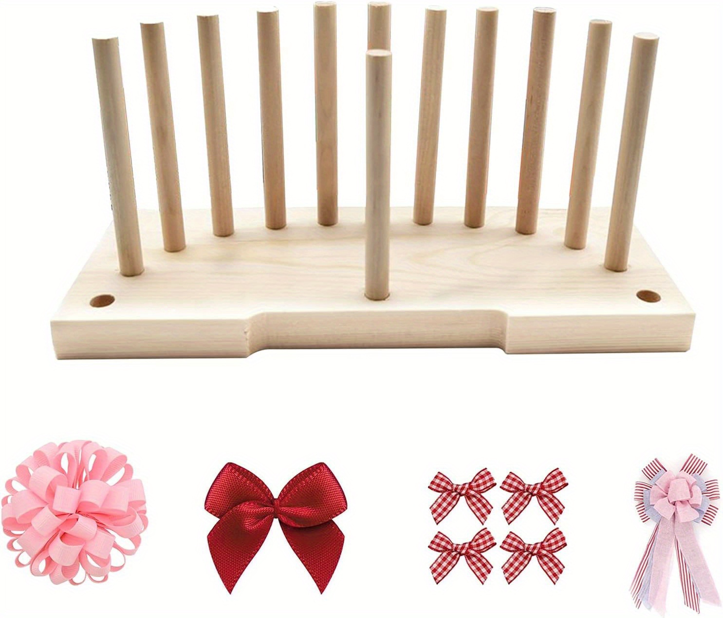 Wooden Bow Maker for Ribbon, Wooden Board Sticks Bow Making Kit for Making  Gift Bows DIY Wreath Ribbons Various Crafts