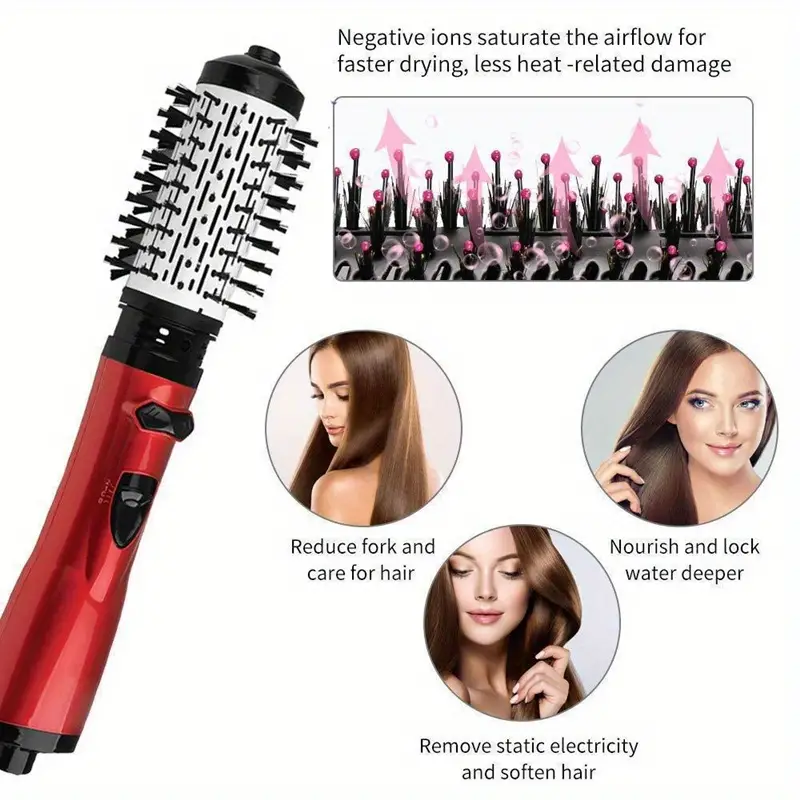 styling tools and hair dryers suitable for home salons rotating hair dryer brushes 2 in 1 electric rotating curling combs suitable for stylish and energetic curls details 1