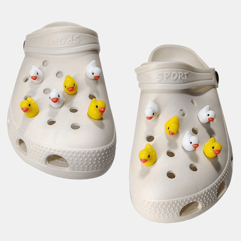 3d Cute Duck Diy Shoe Charms Set For Animals Shoe - Temu