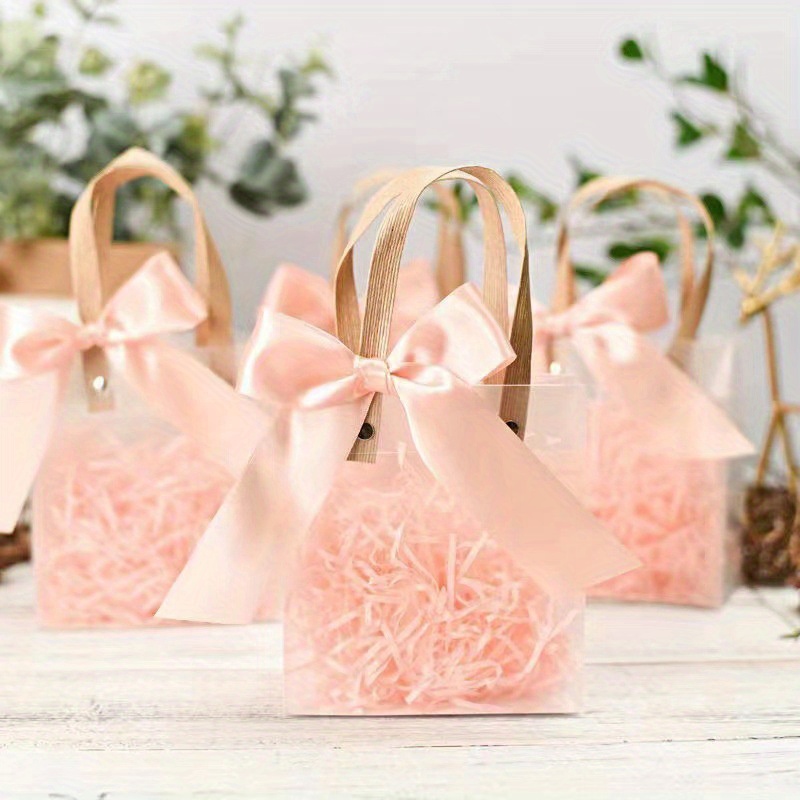 Transparent Portable Frosted Gifts, Accompanying Hand Gifts, Portable  Plastic Bags, Holiday Valentine's Day Gift Bags, Carry-on Bags - Temu