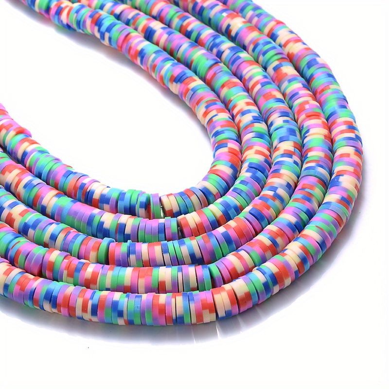 Colored Flat Clay Beads Polymer Colored Circular - Temu