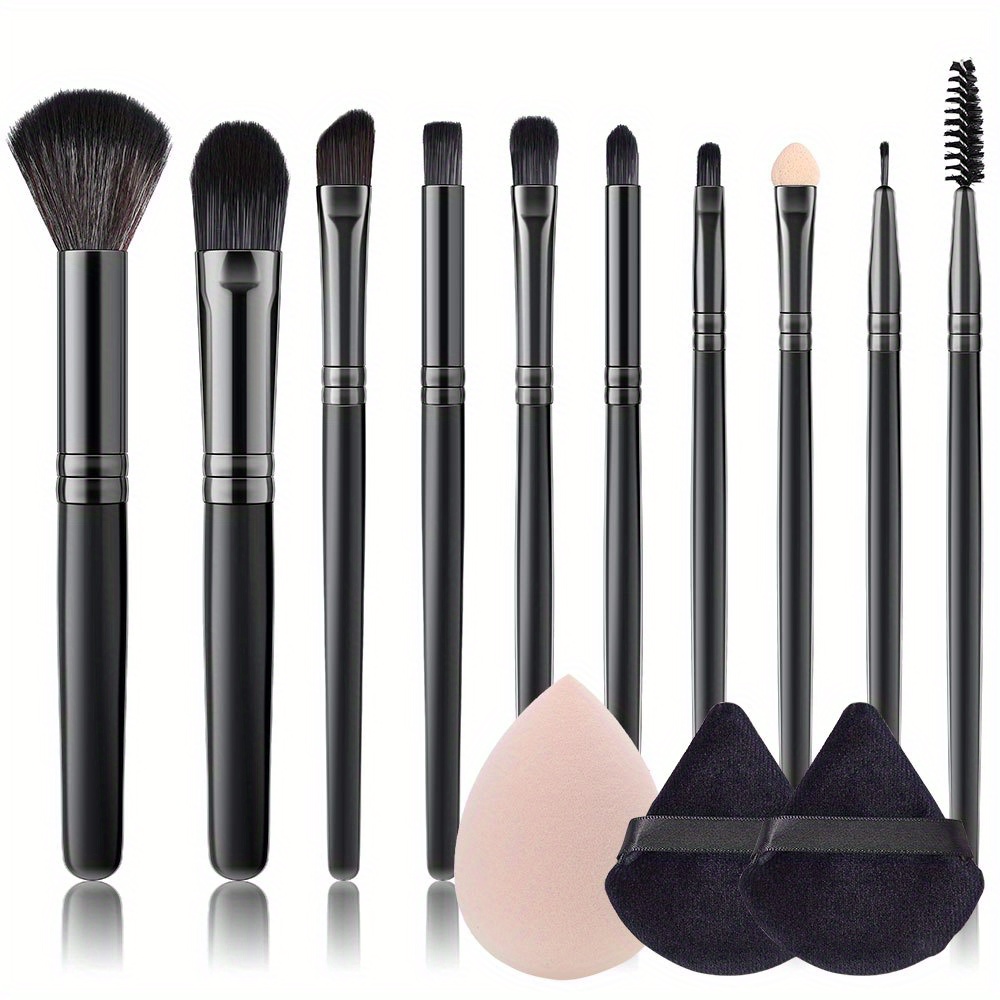 Set Brochas Maquillaje Ojos Estuche Pu 8 Piezas Brochas - Temu