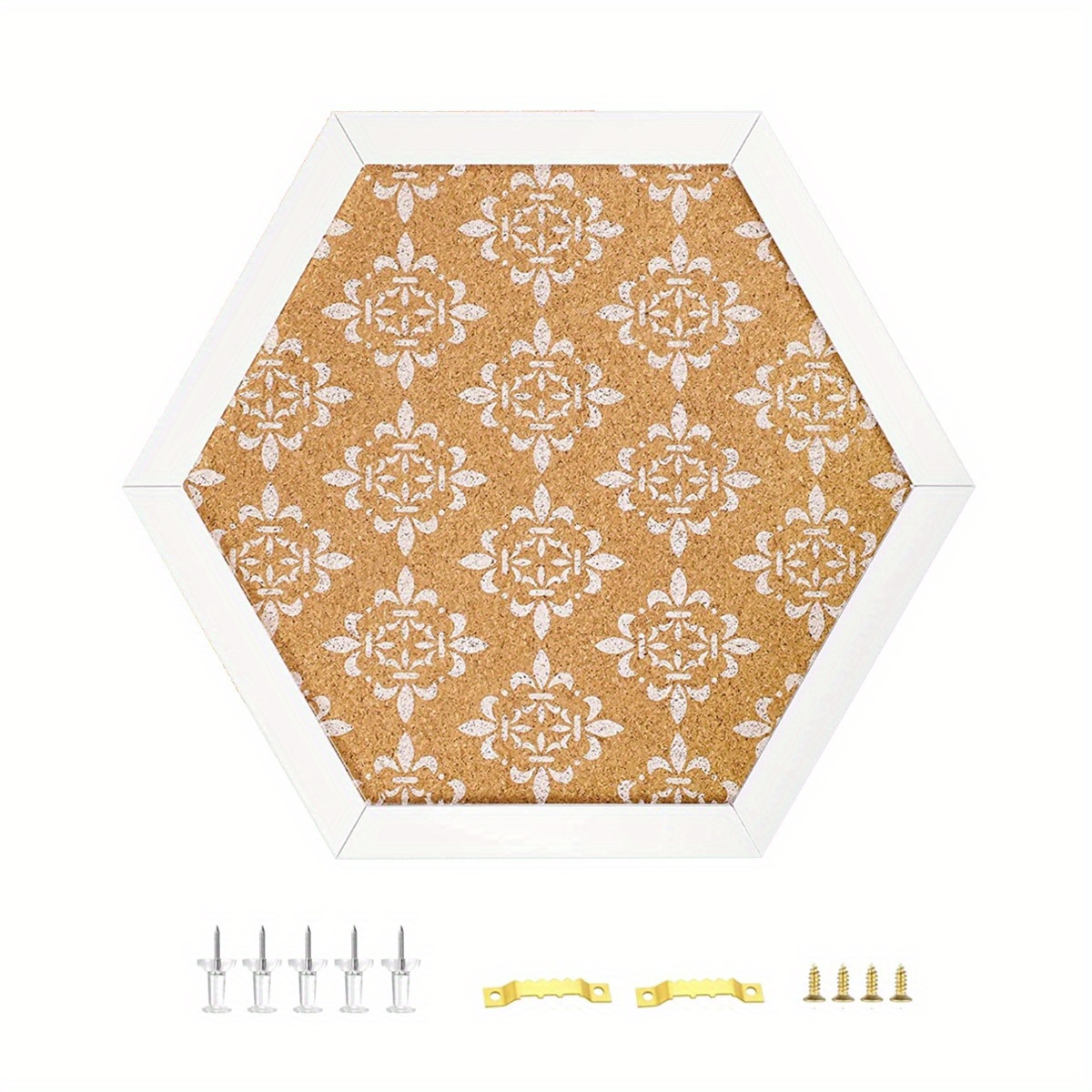 Set 10 PZ Tableau d'affichage hexagonal en liège Décoration intérieure  15x17 cm