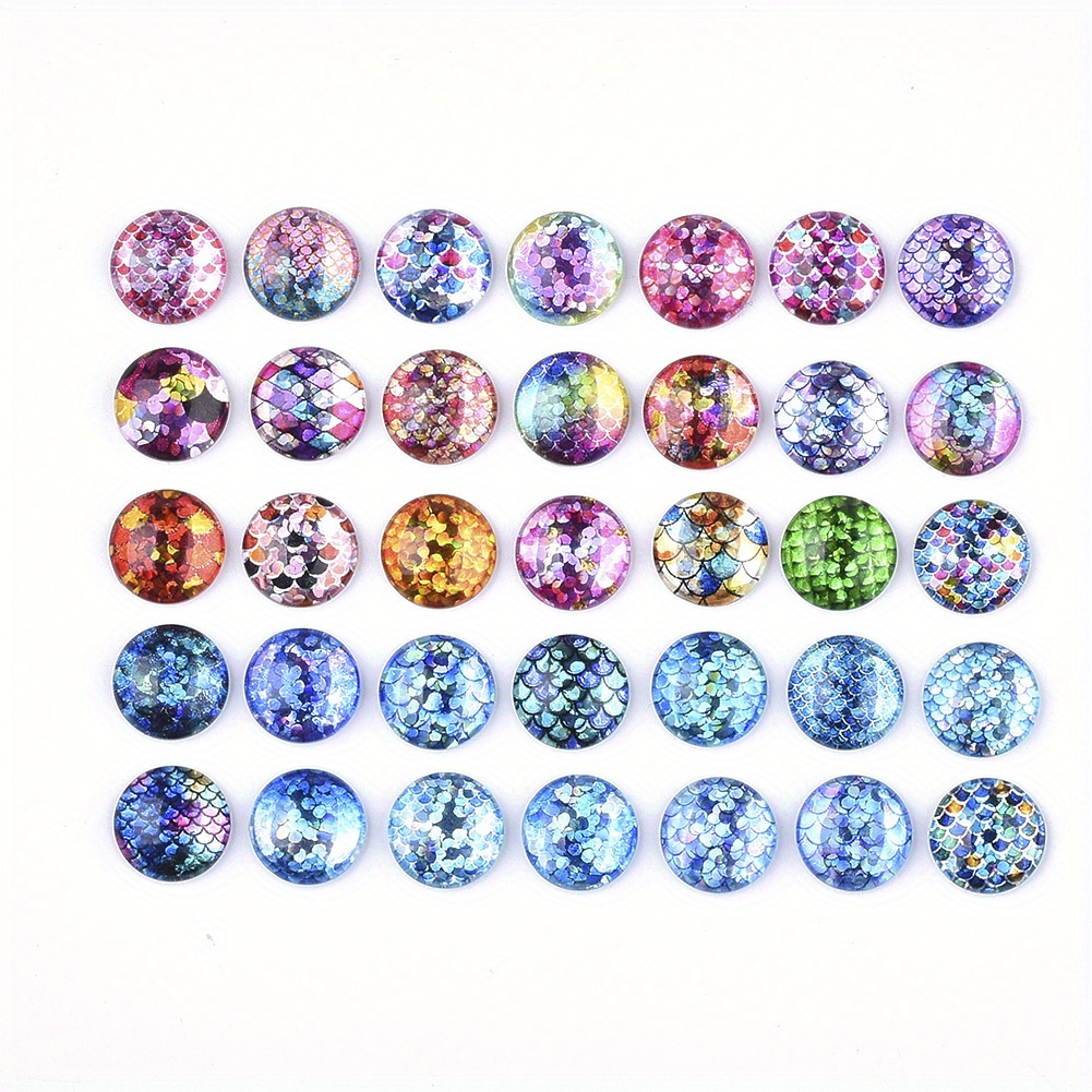 Flatback Glass Cabochons Dragon Eye Constellation Fish Scale - Temu