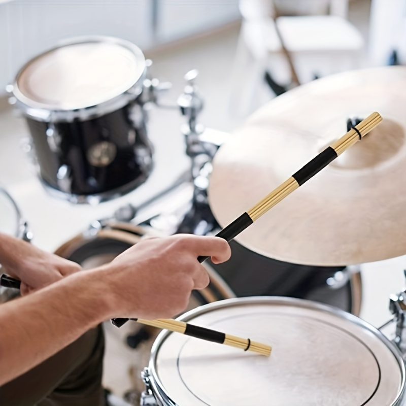 Baguettes Batterie En Bambou Noir - Jazz, Rock - Accessoire Percussion Naturel Et équilibré