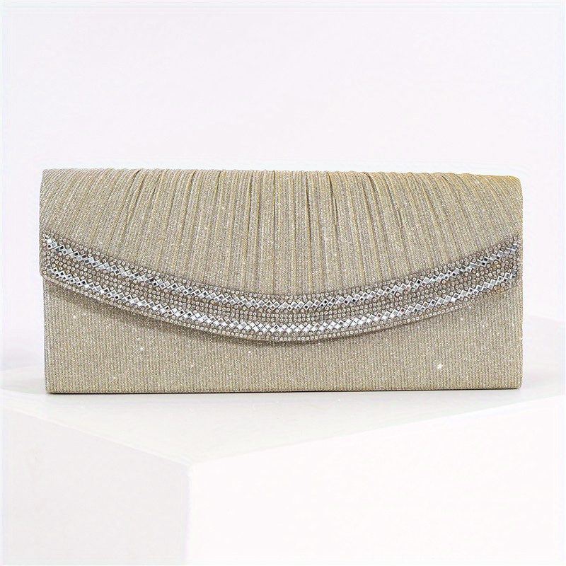 QWINEE Women's Mini Evening Bag Rhinestone Decorated Clutch One