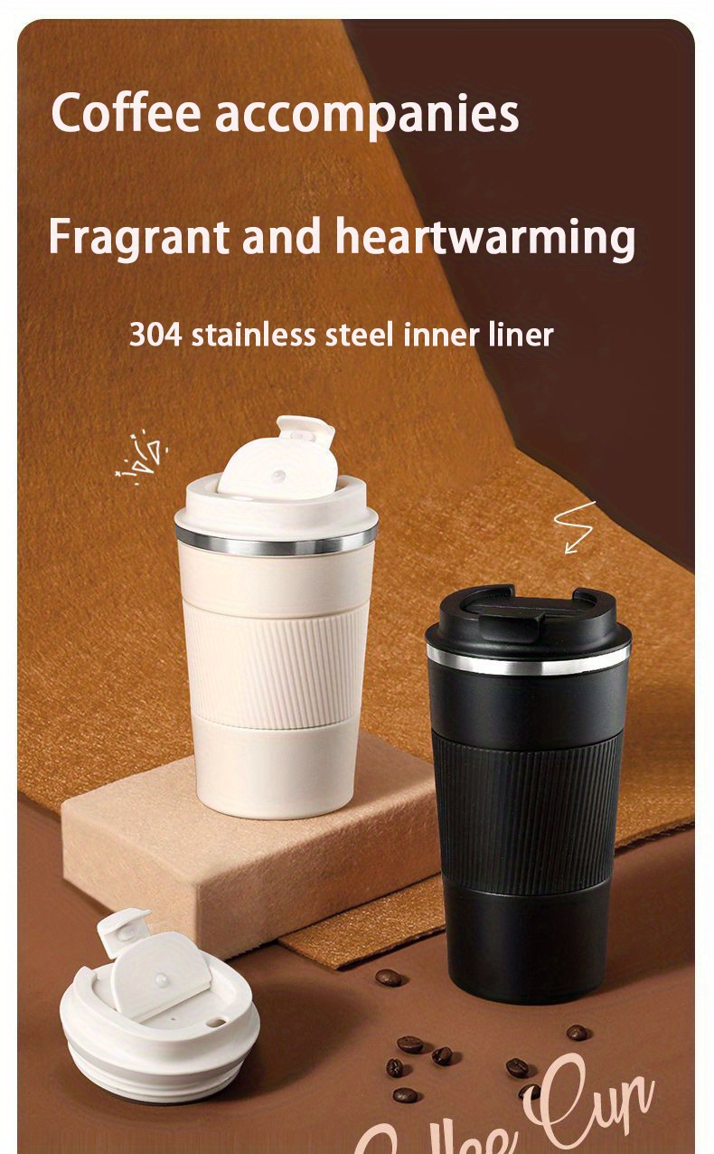 New 304 Stainless Steel Coffee Mugs Portable Cups Heat Insulation Anti-fall Thermos  Mug Home with