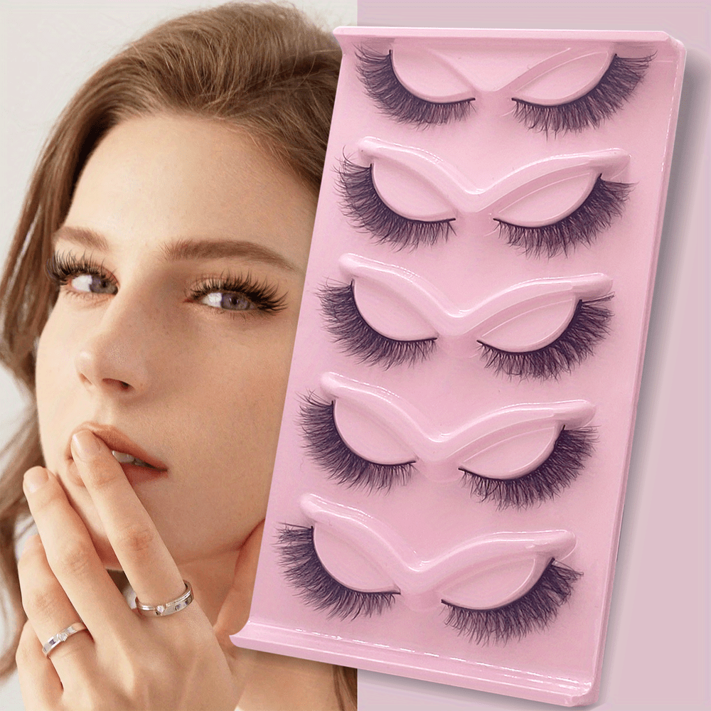 5 Pairs 3D Mink Fake Eyelashes Long Thick Natural False Eye Lashes Set  Makeup