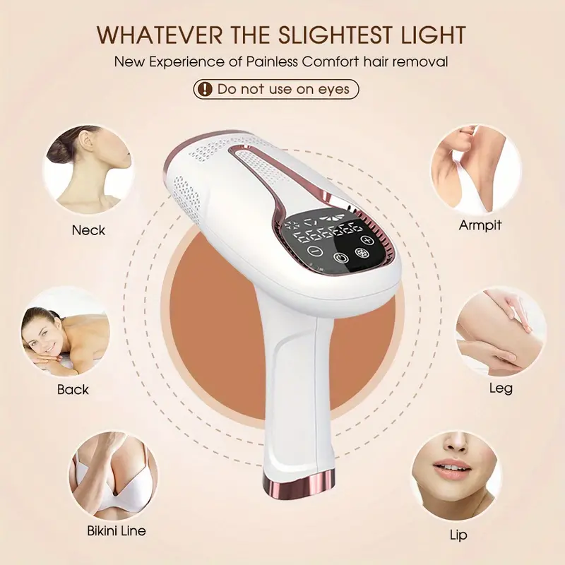 touch control 999 999 flashes ipl laser hair removal cooling freezing ice point 5 level laser epilator manual and automatic painless remover for women body bikinis legs shavers depilator home use devices details 8