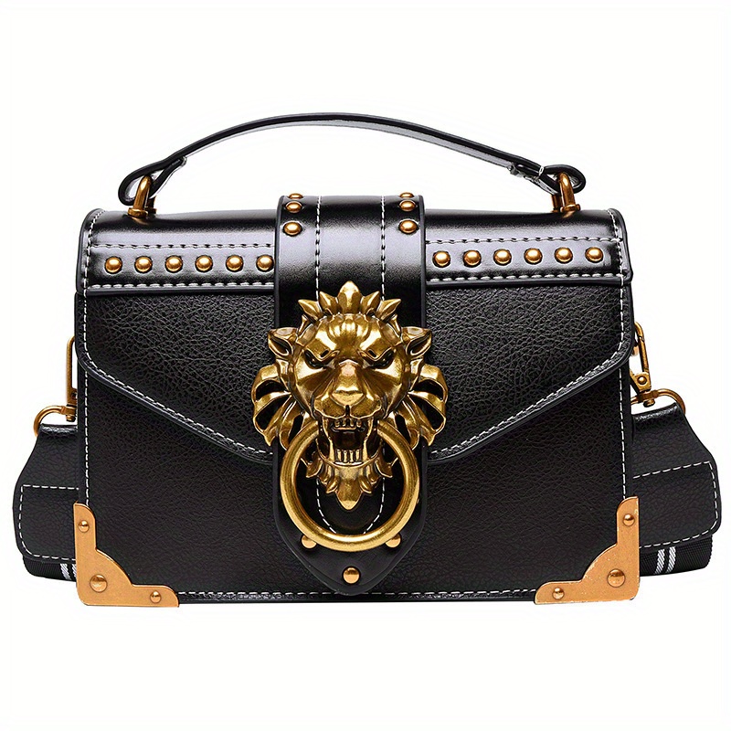 Bvlgari Serpenti Forever Leather Studded Crossbody Bag - Black