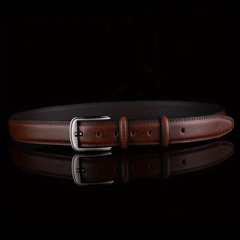 Comprar Cinturón de cuero de doble punta para hombre, cinturón clásico con  agujeros de doble hilera, cinturón Universal ahuecado, pantalones vaqueros,  cinturones para hombre