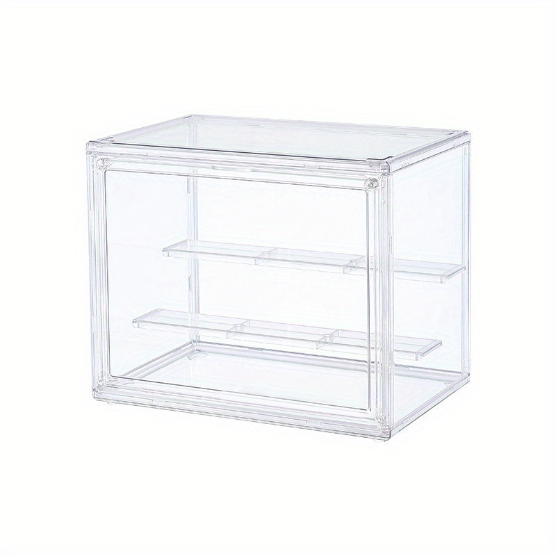  Display Case Clear Stackable Plastic Storage Bins with Magnetic  Attraction Lid, Purse Storage Organizer Large Figures Collectibles  Showcase, Shoe Box, Cosmetic, Book Figure Toy Protection Organizer : Home &  Kitchen