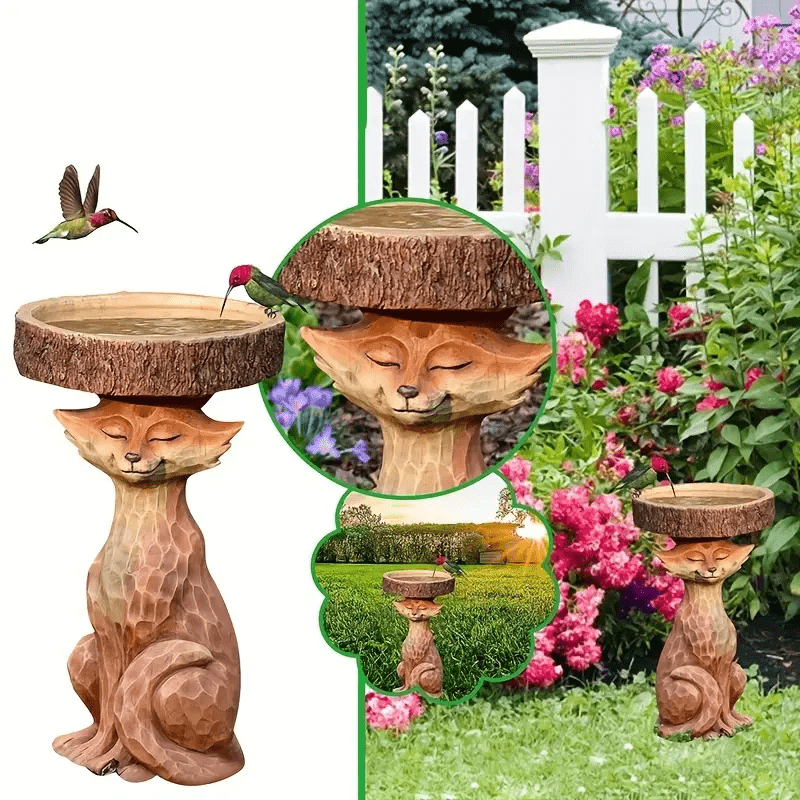 Hand painted Outdoor Bird Feeder Bird Bath Garden Temu