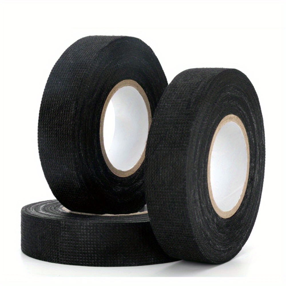 19mm 25mm Black Noise Reduction Adhesive Tape Electrical Maintenance Auto  Car Wiring Harness Strapping Fabric Flannel Cloth Tape