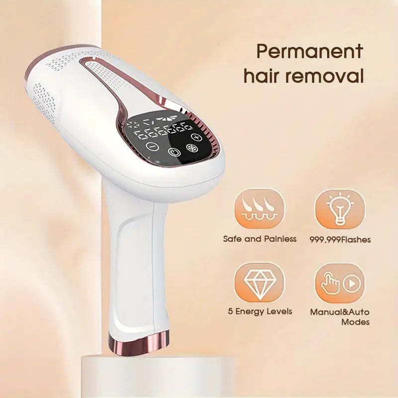 touch control 999 999 flashes ipl laser hair removal cooling freezing ice point 5 level laser epilator manual and automatic painless remover for women body bikinis legs shavers depilator home use devices details 1