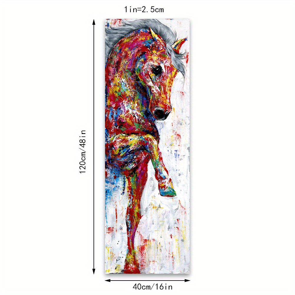 Image of 1pc, Horse Picture Wall Art Canvas Painting Poster Prints Animal Painting Home Decor No Frame Home Decor