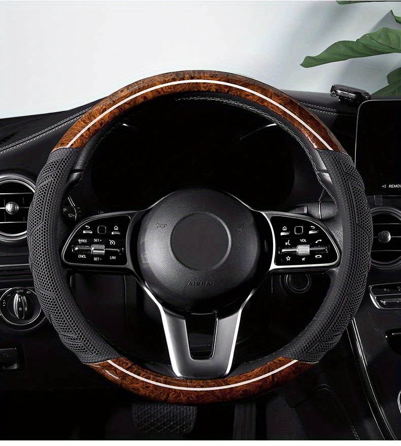 Carbon Fiber Steering Wheel Cover For Men Women Non - Temu