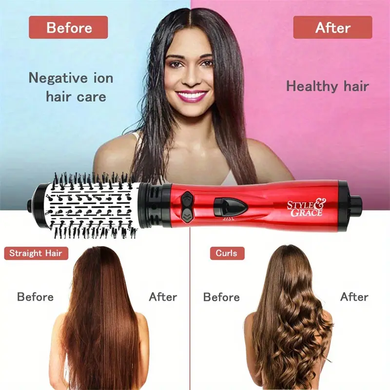 styling tools and hair dryers suitable for home salons rotating hair dryer brushes 2 in 1 electric rotating curling combs suitable for stylish and energetic curls details 6