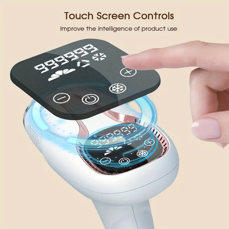 touch control 999 999 flashes ipl laser hair removal cooling freezing ice point 5 level laser epilator manual and automatic painless remover for women body bikinis legs shavers depilator home use devices details 3