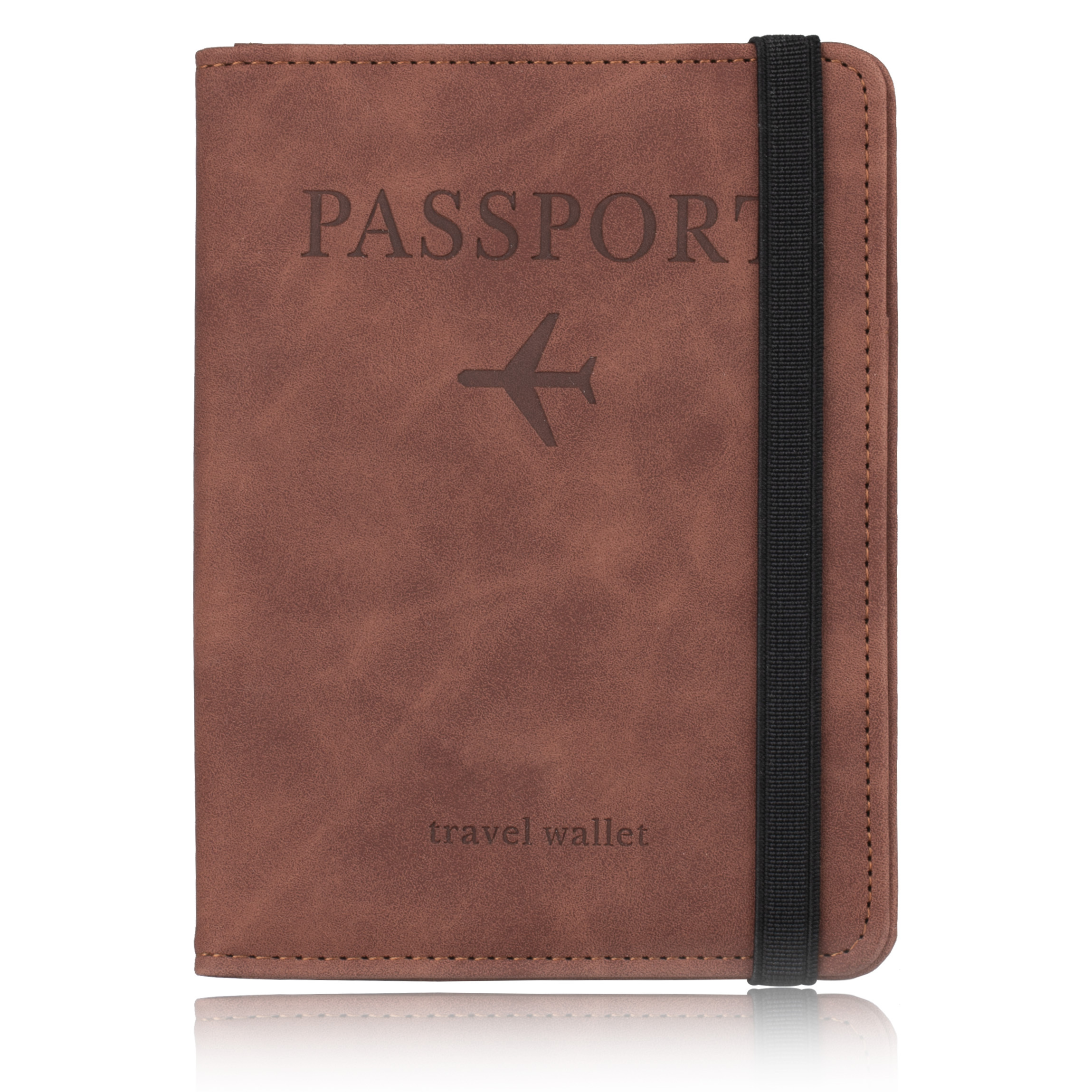 Couples Passport Holder,Map Passport Case PU Leather Passport Cover Travel  Wallet Document Book Organizer for Women Men 