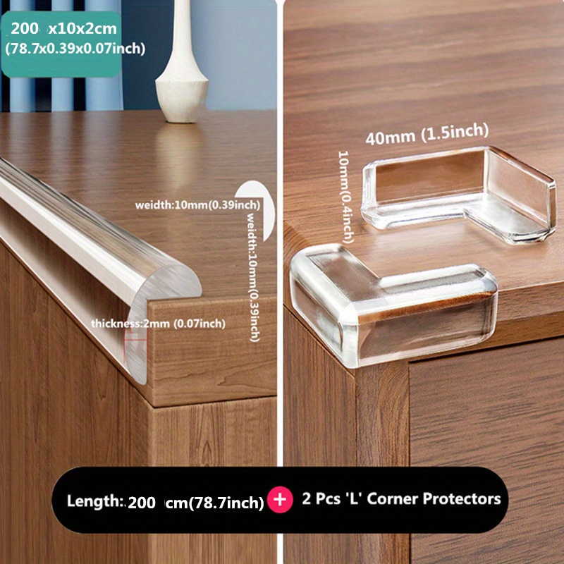 Width Length Table Protector With L Anti collision Corner - Temu