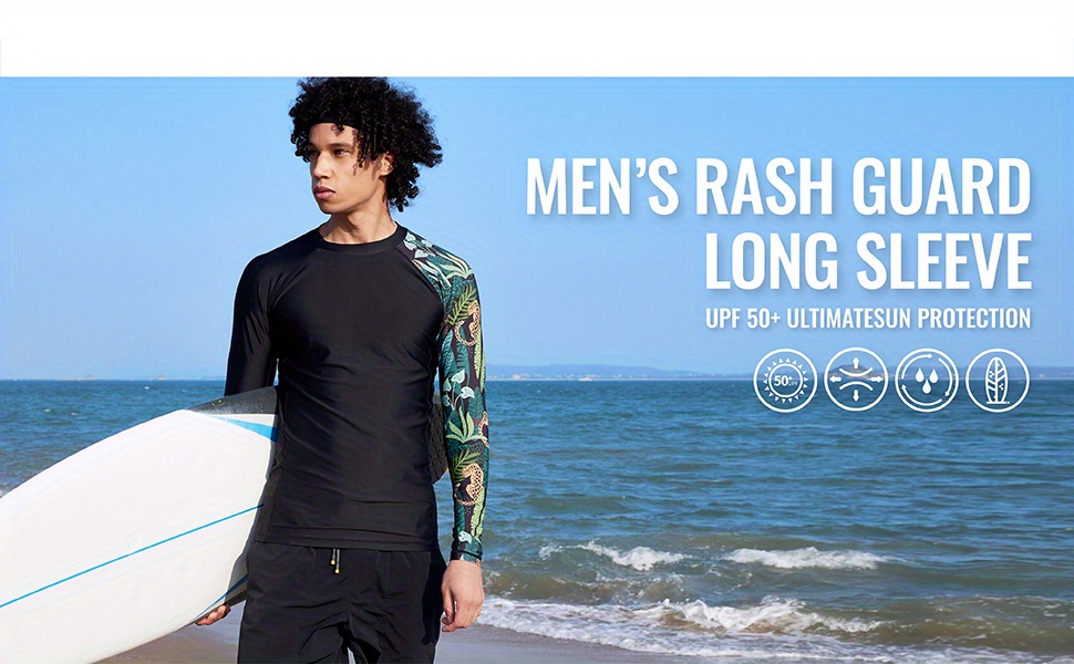 Quick drying Men's Long Sleeve Surf Shirt Sun Protection Upf - Temu Malaysia