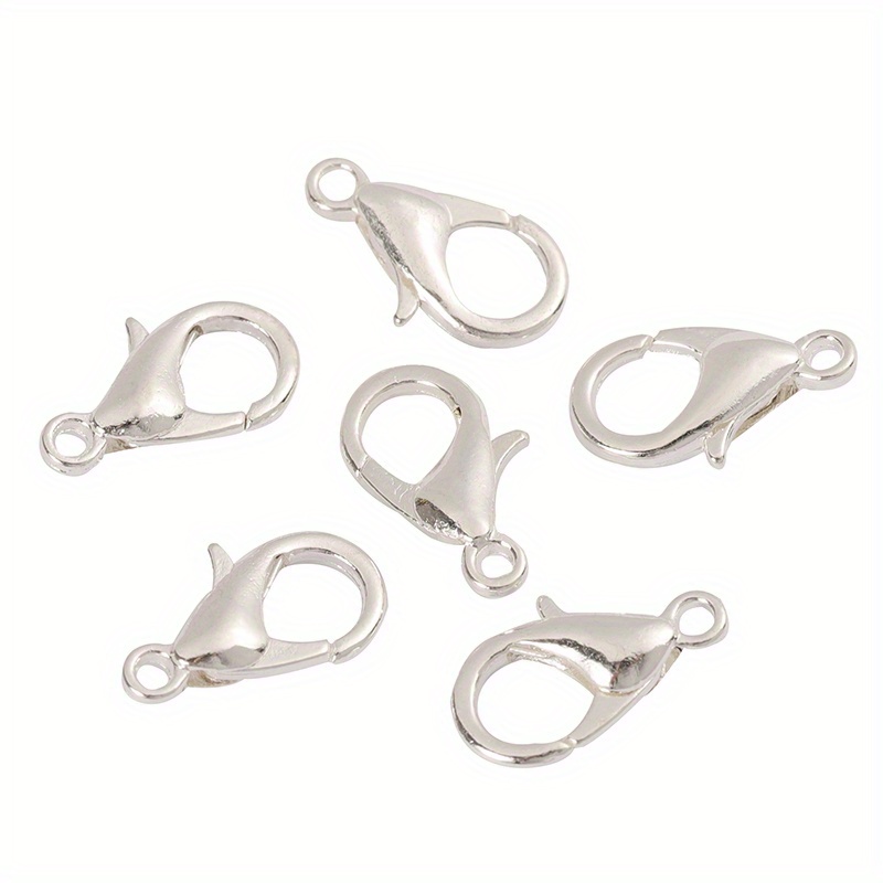 60pcs Lobster Clasps For Bracelets Necklaces 10-18mm Hooks Chain Closure Findings Accessories For Jewelry Making