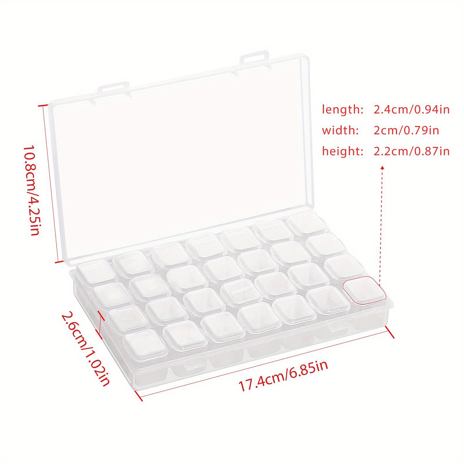 UOONY 280 Slots Diamond Painting Storage containers Diamond Accessories and  Tools Boxes Bead Organizer 28 grids 10Pcs with 400Pc