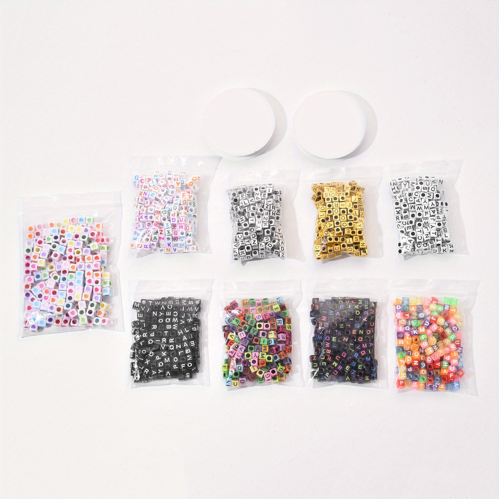 1400pcs Colorful Letter Beads For Jewelry Making, 28 Style Round A-Z  Alphabet Acrylic Beads Kits Heart Beads For Bracelets Making (4 * 7mm)