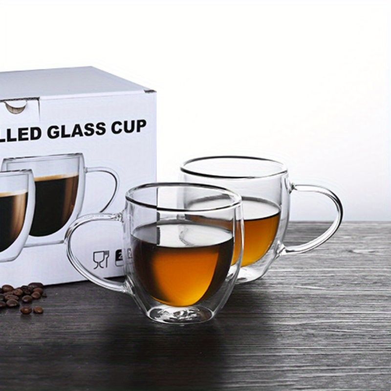 Double Wall Cups Glass -, Insulated Thermal Mugs Glasses For Tea, Coffee,  Latte, Cappucino, Cafe, Milk For Restaurants/cafes - Temu