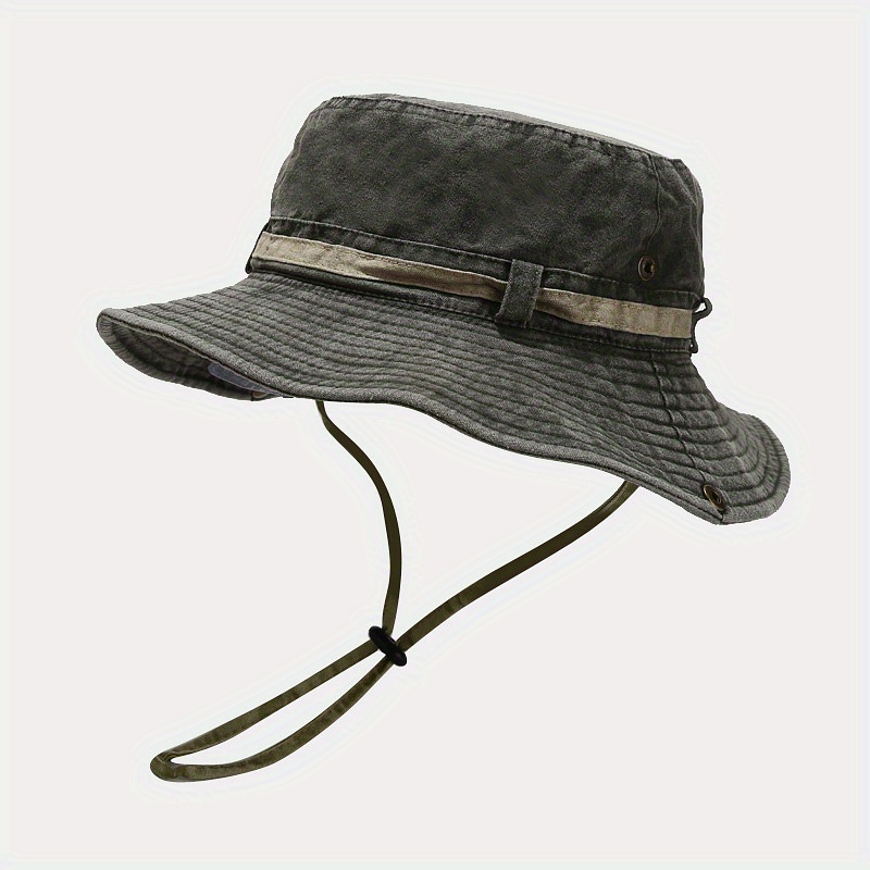 Sun Hat Boonie Hat Washed Cotton Bucket Hat Packable Outdoor