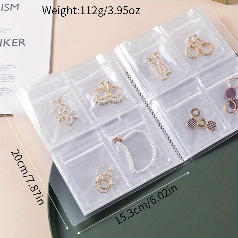 6 Earring Pendant Clear Crystal Boxes Displays