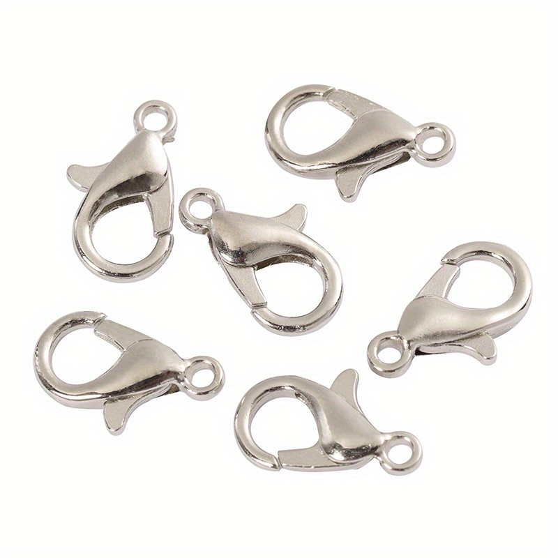 Bracelet Closure / Necklace Connector / Lobster Trigger Hooks / Parrot  Clasp (9mm x 18mm / 10 pcs / Light Silver) Lobster Clasp Key Chain DIY F098