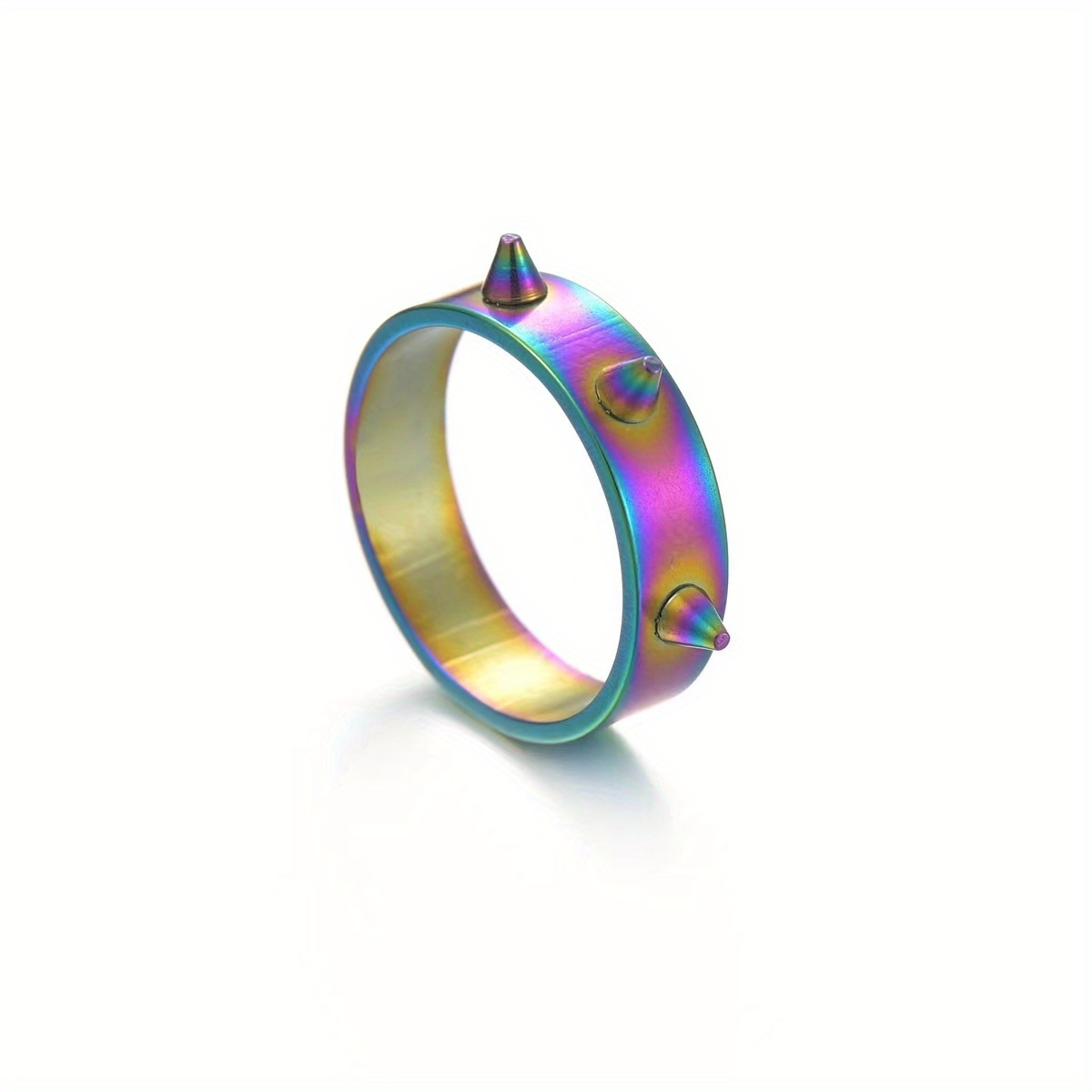 Men's Hip Hop Geometric Knuckle Stud Spike Ring