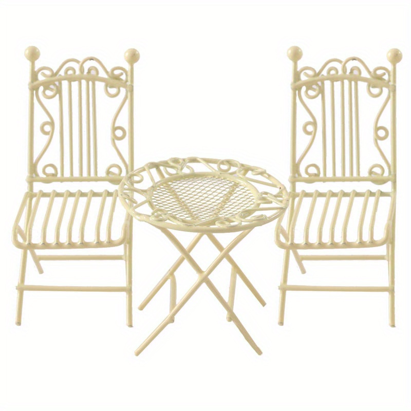 Set Balcon 1 table + 2 chaises - Blanc