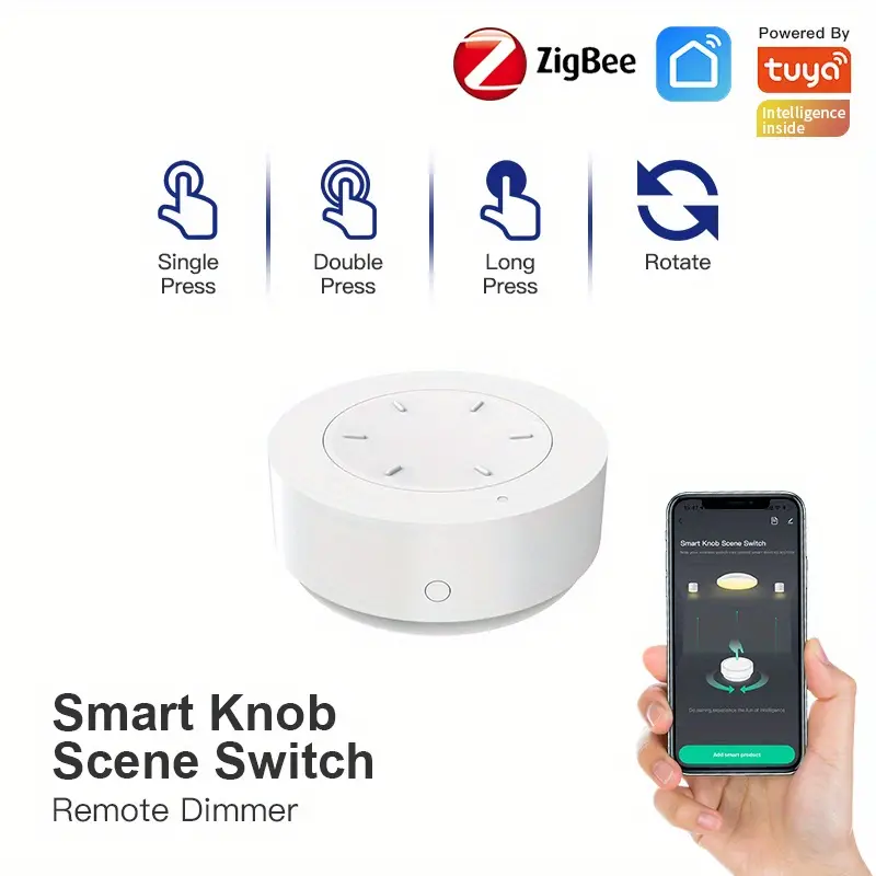 Tuya Smart Life Zigbee Wireless Scene Switch Knob Button Led - Temu Mexico