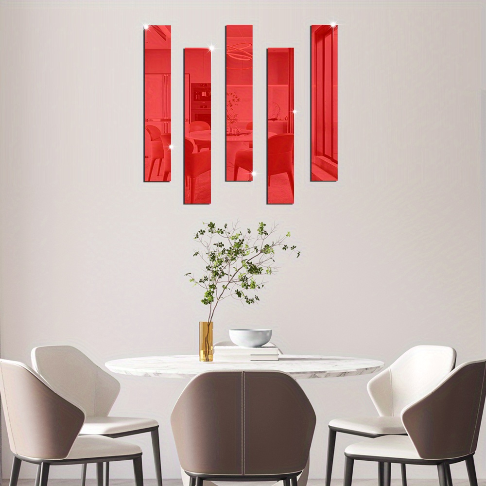 Mirror Decorative Strip Wall Sticker Self Adhesive Acrylic Temu Ireland