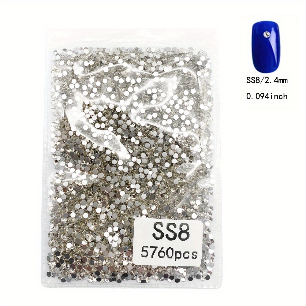 Flatback Rhinestones for Crafts, Bulk Clear Crystals