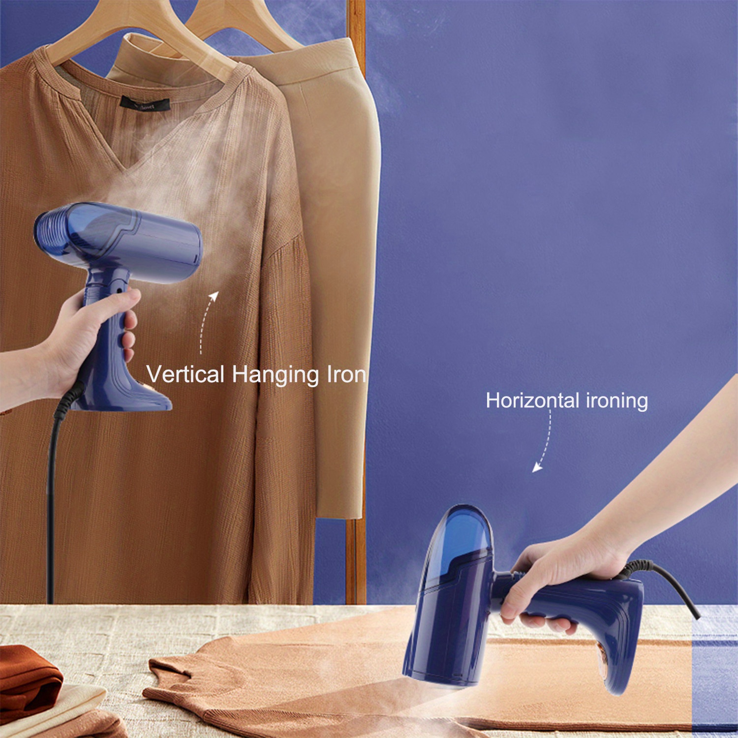 1pc 1500w handheld clothes steamer quick efficient fabric steaming portable steam iron for wrinkle free clothes details 1