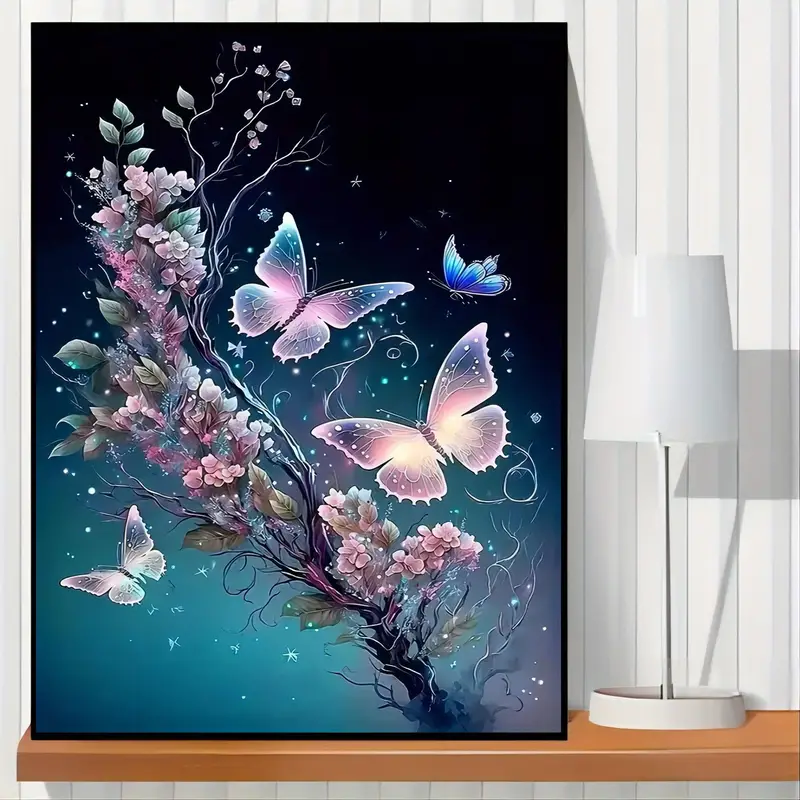 5d Diamond Painting Kit, Very Suitable For Children Or Adults Aged 7-15 And  Above, Butterfly Diamond Painting Kit, Full Diamond Round Diamond Painting,  Diamond Art Craft Is Very Suitable For Wall Decoration 