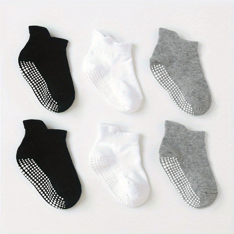 6/12 Pairs Baby Boys Floor Socks Indoor Toddler Learn To Walk Socks Cotton Breathable Non-slip Kids Socks