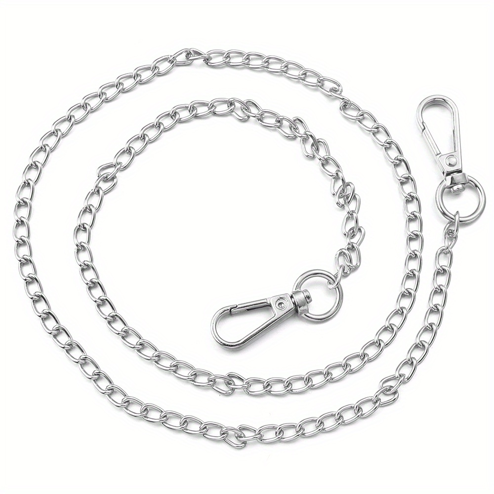  DIXII Fashion Three-Layer Chains Purse Strap Hardware Metal Bag  Chain Ornament for Wallet Handbag Bag Replacement Accessories Decoration  (Color : Silver, Size : 45cm) : Everything Else