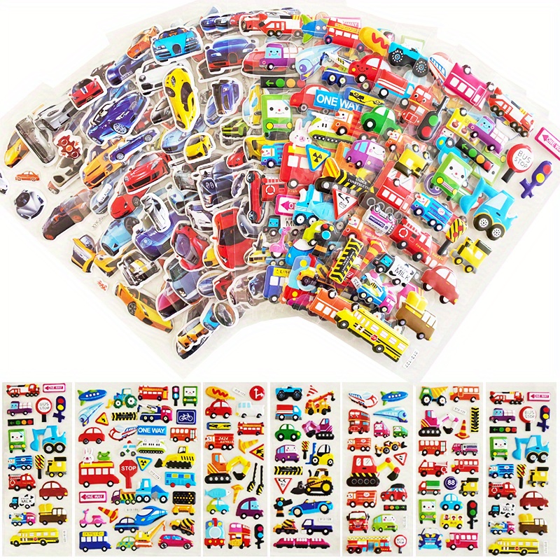 3D Cartoon Kids Bubble Stickers Classic Toys Sticker Reward S