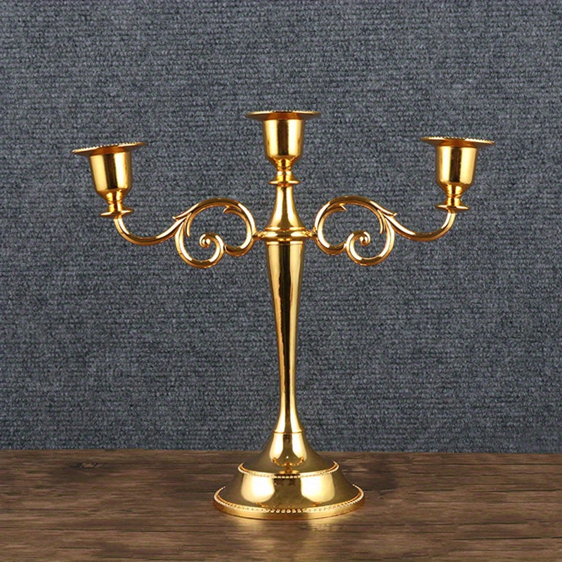 Candle holders candlelight decoration for home elegant design retro  three-head five-head metal iron