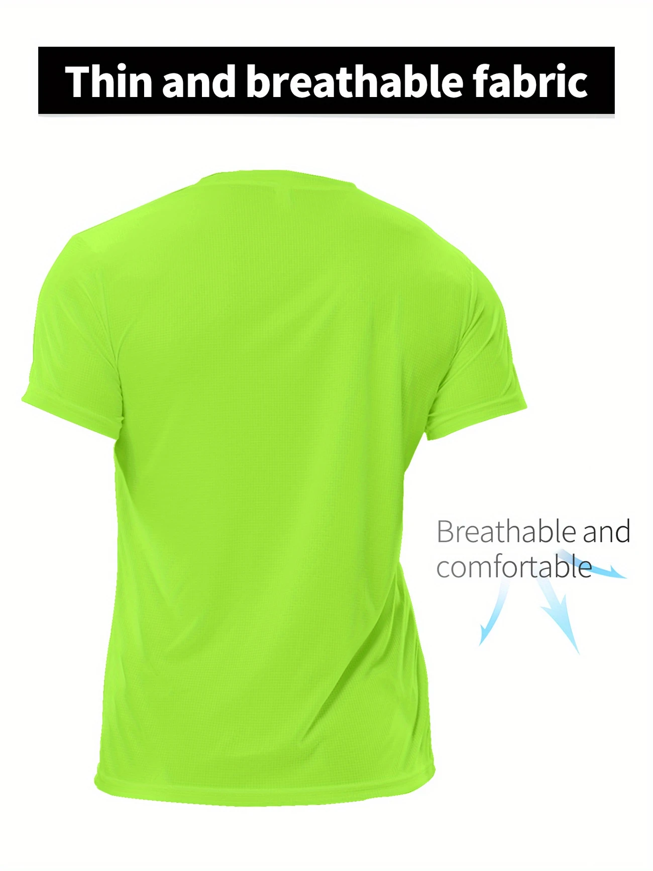mens ultra thin quick dry athletic t shirt breathable lightweight polyester short sleeve round neck dark blue with checkered detail ideal for casual wear workout shirts details 1