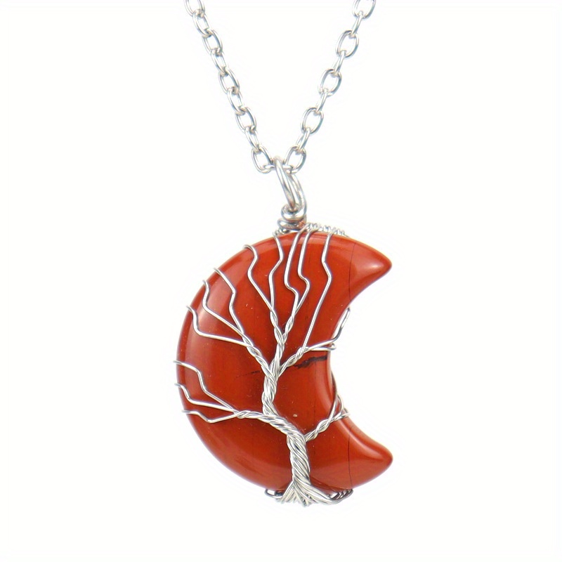 Hot Selling Moon Necklace Life Tree Fortune Tree Winding Winding