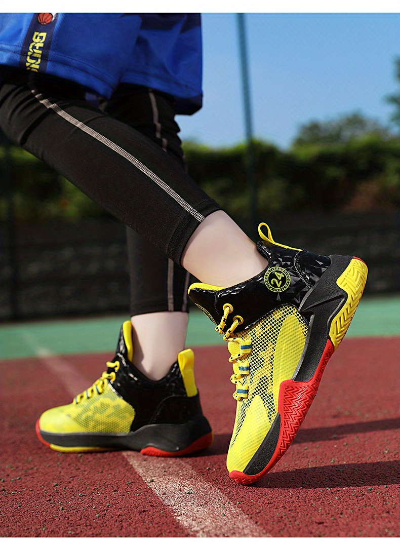 Boys Trendy Shock Absorbing Basketball Shoes Durable Non Temu Australia