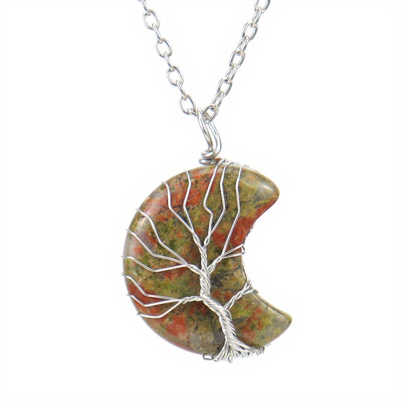 Hot Selling Moon Necklace Life Tree Fortune Tree Winding Winding