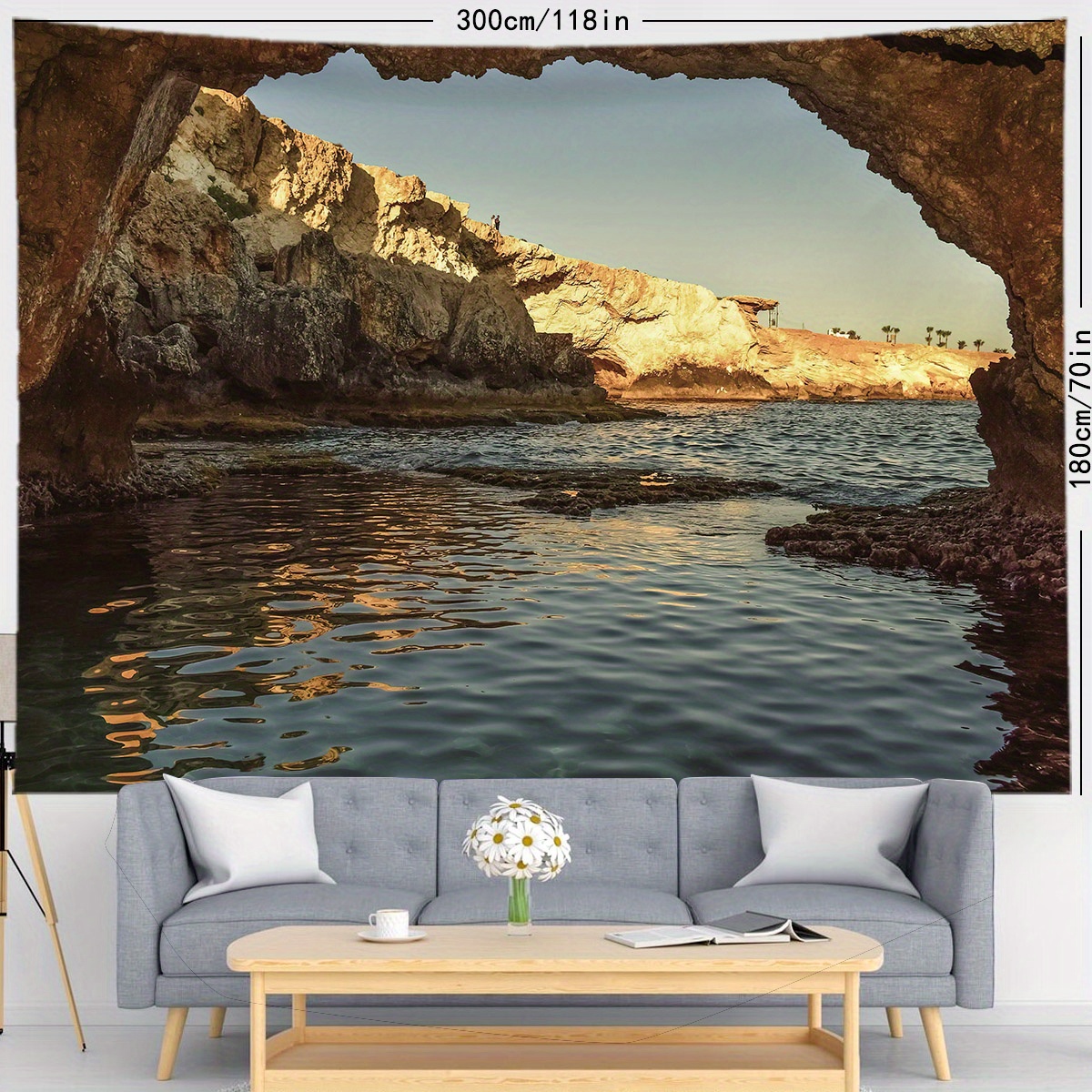 PRUJOY Tapiz decorativo pared Marina tapices decorativos 150 * 200cm  Paisaje Naturaleza Paisaje Colgar en la pared Decoración para Dormitorio  Sala de Esta : : Hogar y cocina